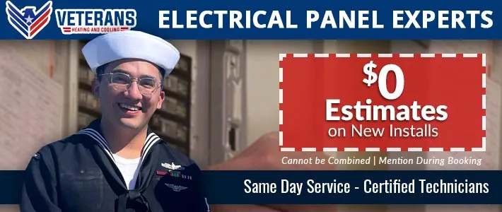 north county Panel Install  Veterans Heating & Cooling